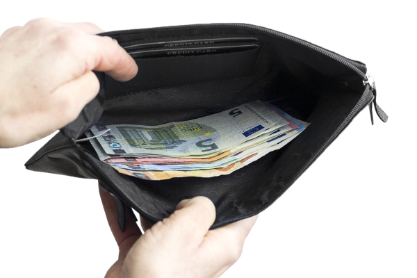 LEAS Banktasche & Geldtasche mit RFID Schutz gegen Datendiebstahl in Echt-Leder, schwarz